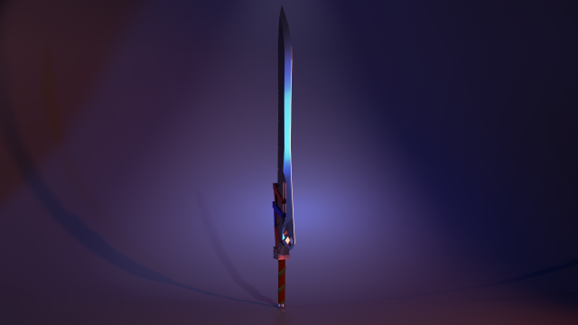 Techno sword 3D Модель .c4d .max .obj .3ds .fbx .stl .blend 