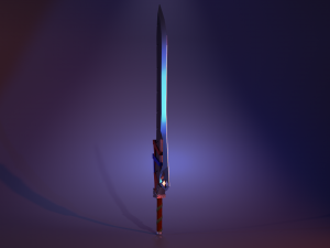 Techno sword 3D Assets