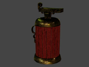 Bottles Wooden 3D Model