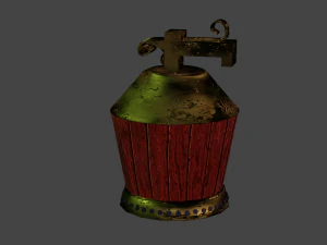 Bottles Wooden 3D Model
