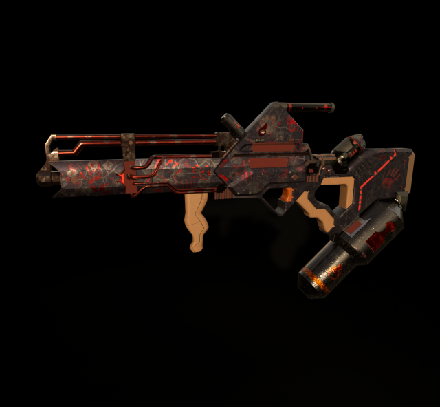 Project-X flamethrower 3D Model .c4d .max .obj .3ds .fbx .stl .blend 