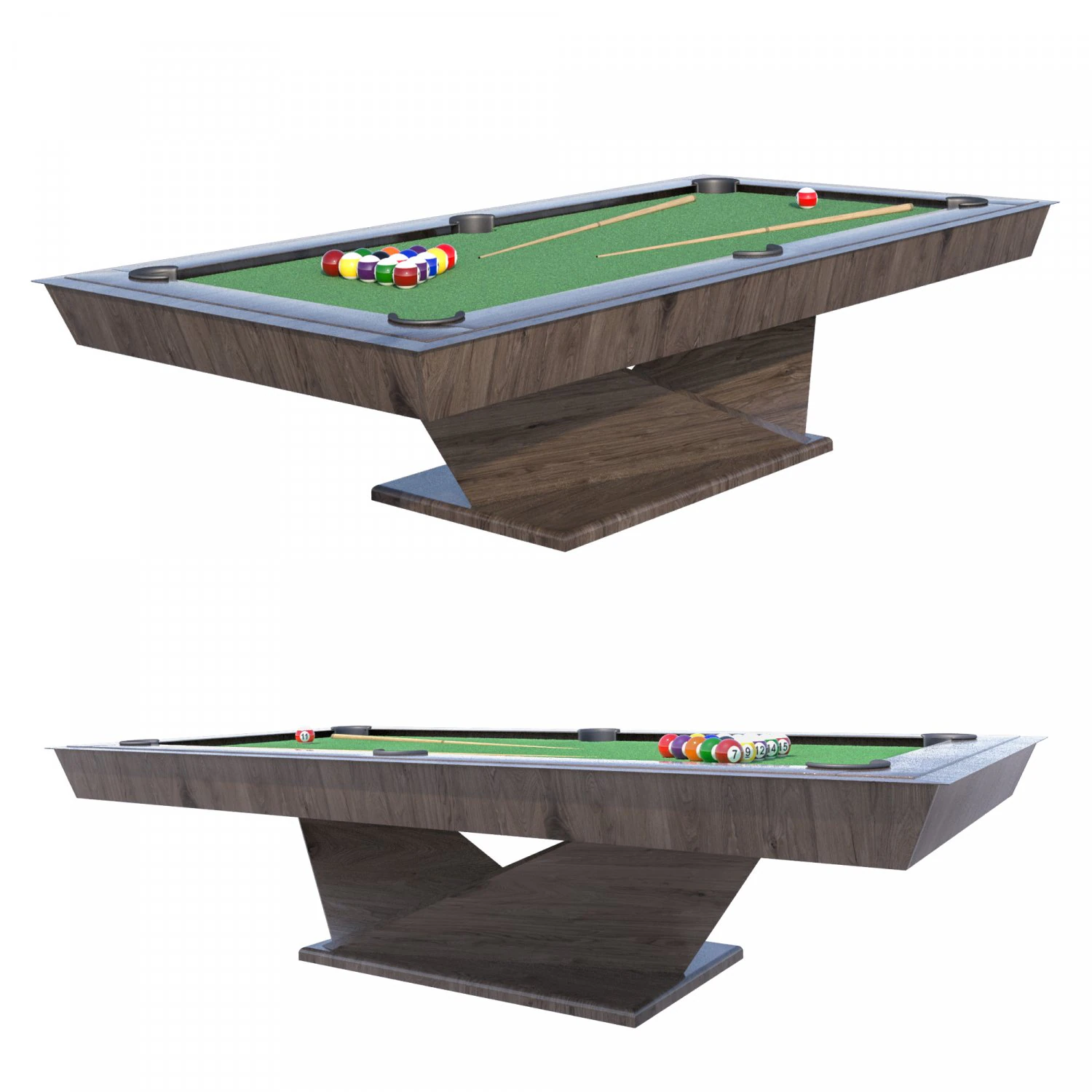 Billiard table 3D Model .c4d .max .obj .3ds .fbx .stl .blend