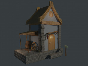 Cartoon house Modelo 3D