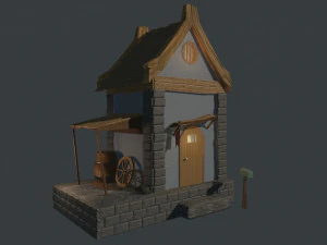 Cartoon house 3D Model