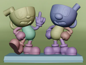 CUPHEAD AND MUGMAN 3D Print Model