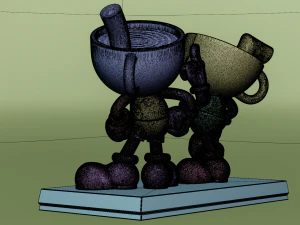 CUPHEAD AND MUGMAN 3D Print Model