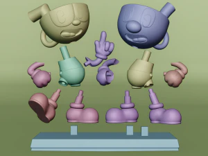 CUPHEAD AND MUGMAN 3D Print Model