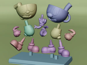CUPHEAD AND MUGMAN 3D Print Model