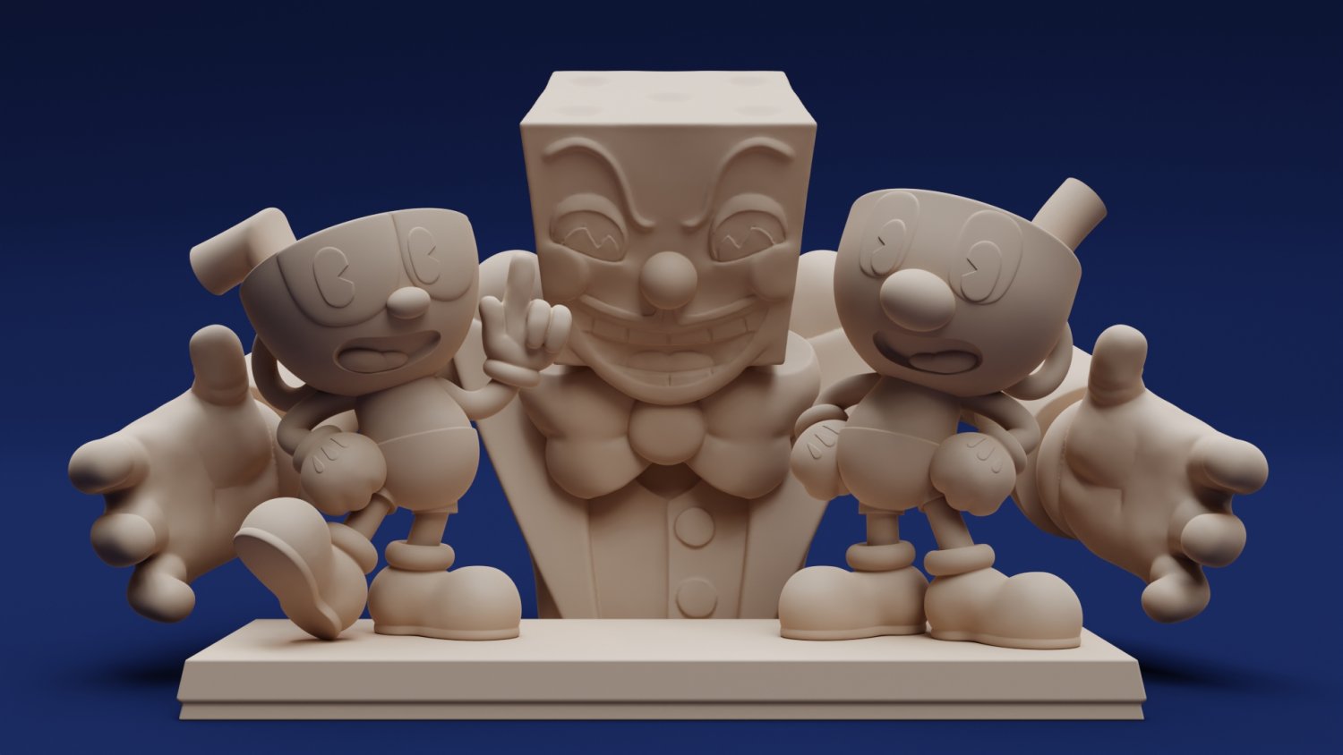 STL file Cuphead King Dice Keychain 🤴・Model to download and 3D print・Cults