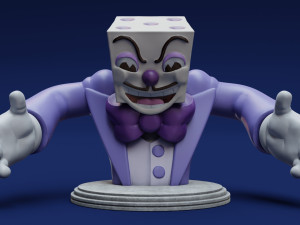 Cuphead Dice King and The Devil Model Cetak 3D