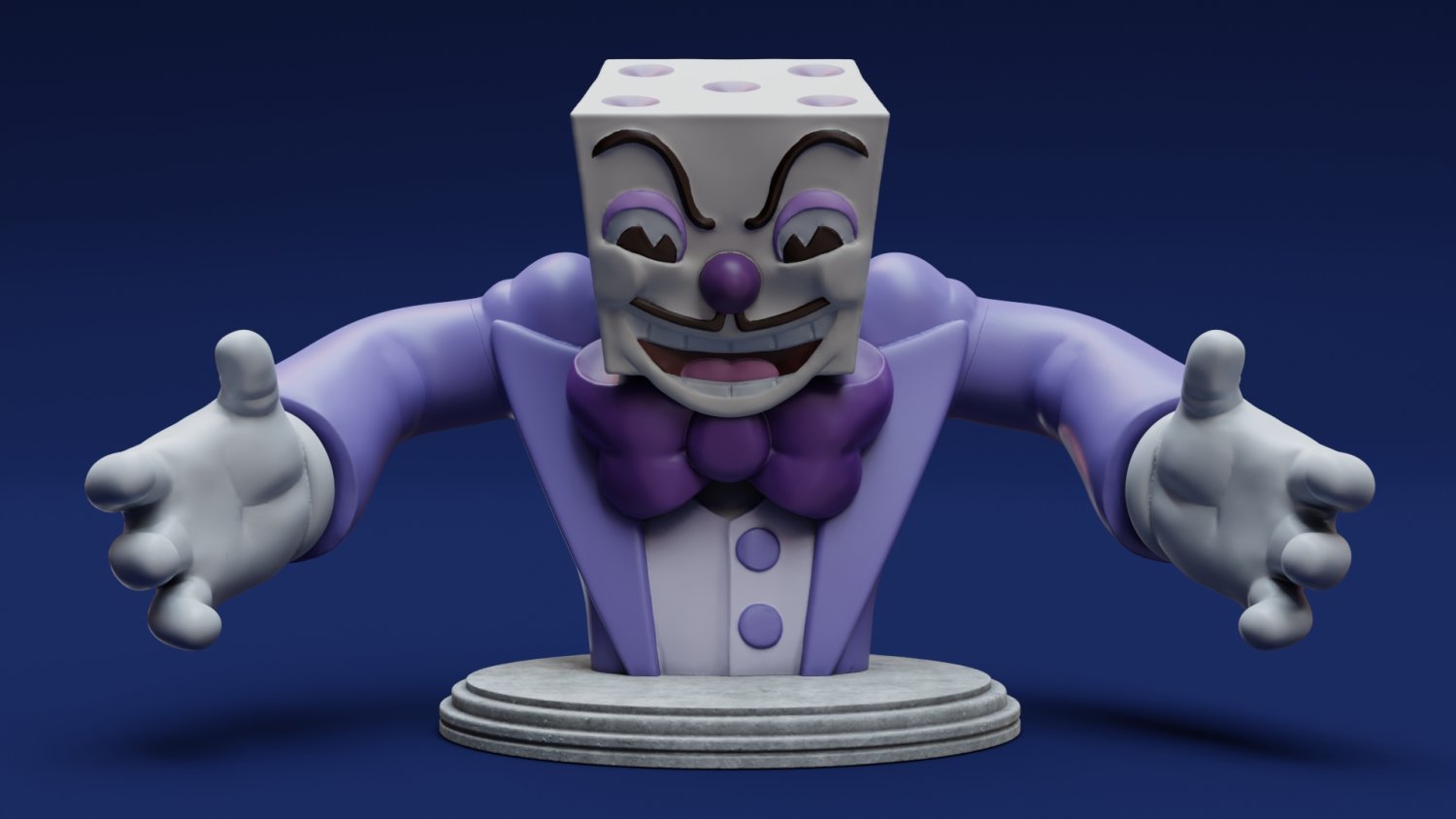 STL file Cuphead King Dice Keychain 🤴・Model to download and 3D print・Cults