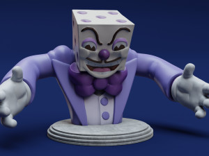 Cuphead Dice King and The Devil Model Cetak 3D