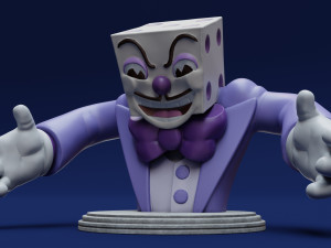 Cuphead Dice King and The Devil Model Cetak 3D