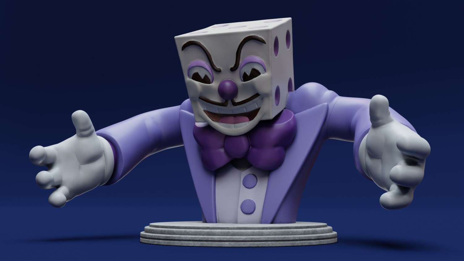 STL file Cuphead King Dice Keychain 🤴・Model to download and 3D