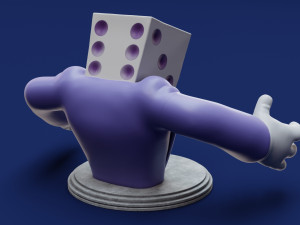 Cuphead Dice King and The Devil Model Cetak 3D