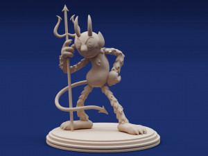 Cuphead Dice King and The Devil Model Cetak 3D