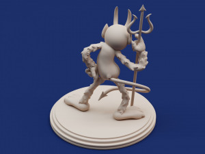 Cuphead Dice King and The Devil Model Cetak 3D
