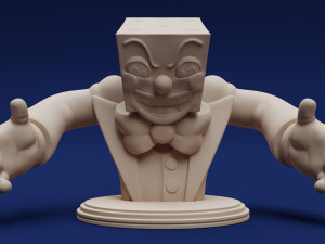 Cuphead Dice King and The Devil Model Cetak 3D