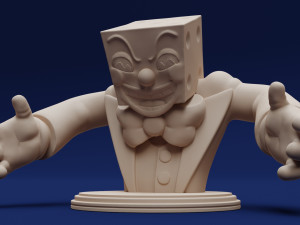 Cuphead Dice King and The Devil Model Cetak 3D