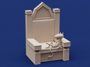 Disenchantment Luci Throne 3D Принт Модель