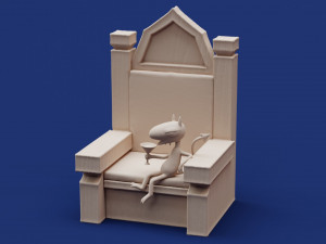 Disenchantment Luci Throne 3D Принт Модель