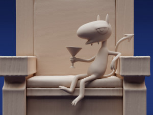 Disenchantment Luci Throne 3D Принт Модель