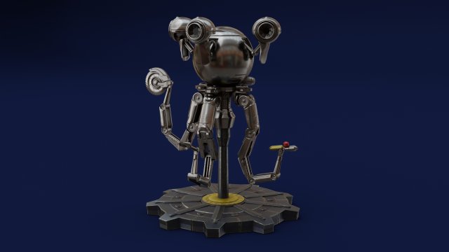 Fallout Codsworth 3D Print Model .c4d .max .obj .3ds .fbx .stl .blend 