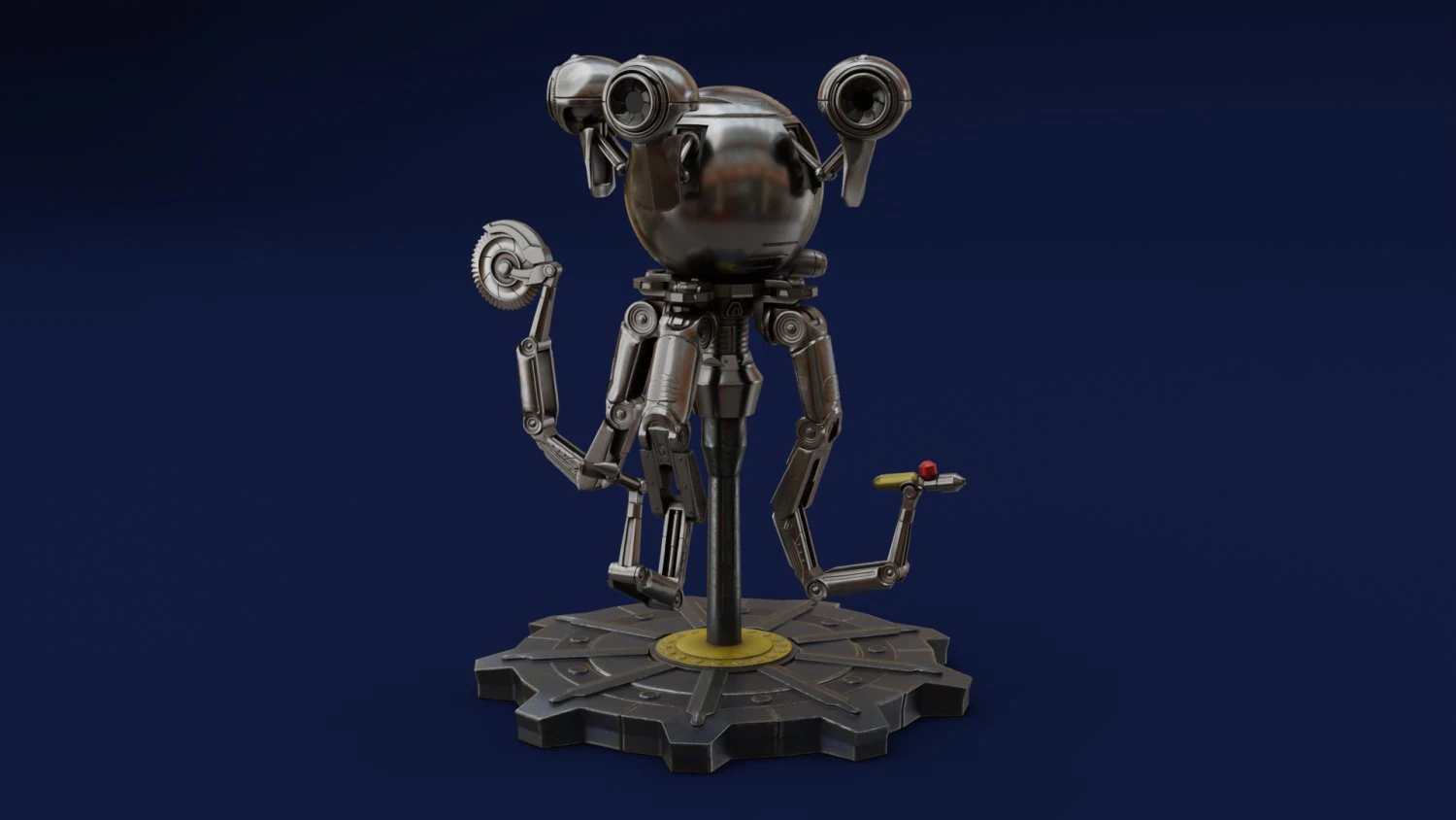 Fallout Codsworth 3D Print Model .c4d .max .obj .3ds .fbx .stl .blend 