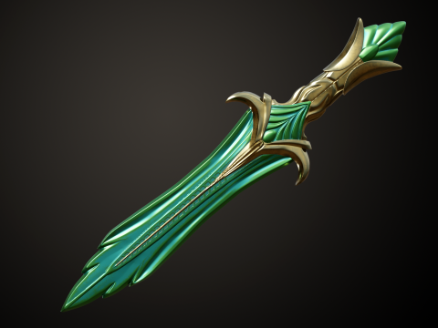 Skyrim Glass Dagger 3Dプリントモデル