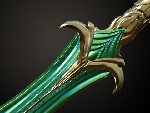Skyrim Glass Dagger 3Dプリントモデル