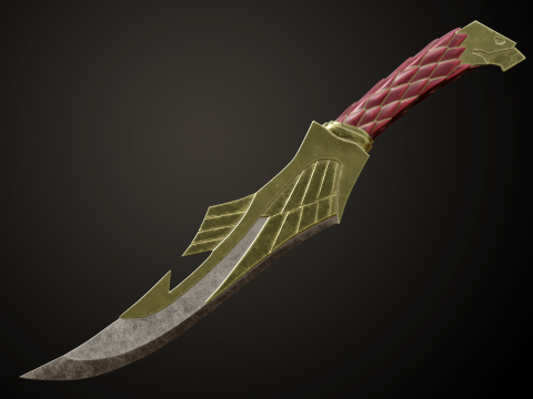 Skyrim Elven Dagger 3Dプリントモデル
