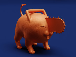 Printable Pochita Keychain Modelo de Impressão 3D