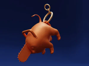 Printable Pochita Keychain 3D Print Model