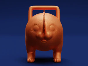 Printable Pochita Keychain 3D Print Model