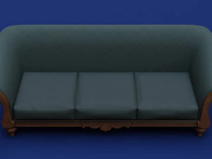 Luxury Classic 3 Seats Sofa 3D Model
