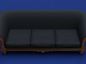 Luxury Classic 3 Seats Sofa 3D 모델