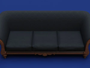 Luxury Classic 3 Seats Sofa 3D Model