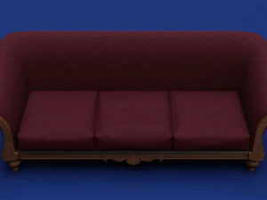 Luxury Classic 3 Seats Sofa 3D Model