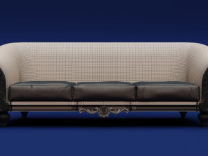 Luxury Classic 3 Seats Sofa 3D 모델