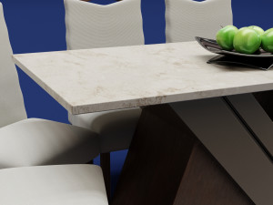 Modern Wood Table 6 seats 3D 模型