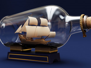 Boat in a Bottle 3D मॉडल