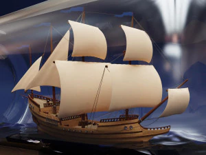 Boat in a Bottle 3D Model