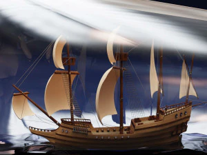 Boat in a Bottle 3D Model