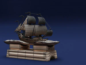Boat in a Bottle 3D Model