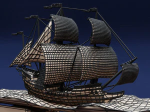 Boat in a Bottle 3D Model