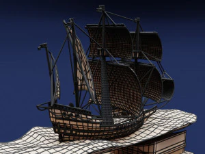 Boat in a Bottle 3D Model