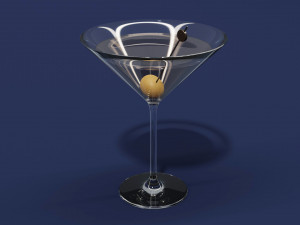 Drink Glass - Dry Martini Model 3D