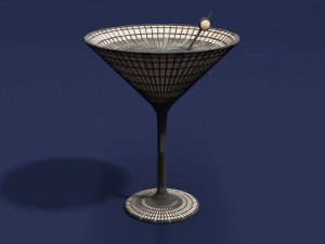 Drink Glass - Dry Martini Model 3D