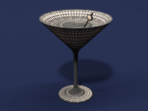 Drink Glass - Dry Martini Model 3D