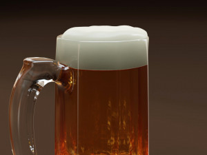 Glass Mug of Beer 3D मॉडल